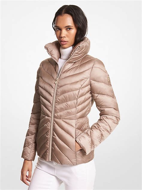 michael kors puffer jacket with hidden|michael kors packable puffer.